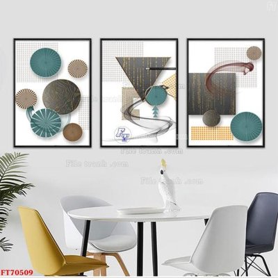File gốc in mica Tranh treo hiện đại pha lê gương FT70509 chất lượng