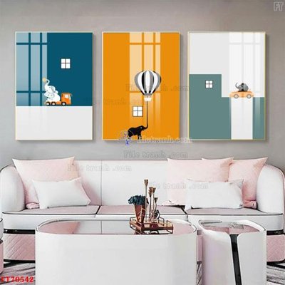 File gốc Tranh treo hiện đại pha lê gương FT70542 (PNG) nền trong suốt