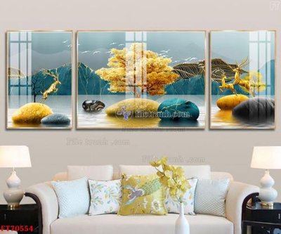 File gốc Tranh treo hiện đại pha lê gương FT70554 (bản quyền) cho in ấn