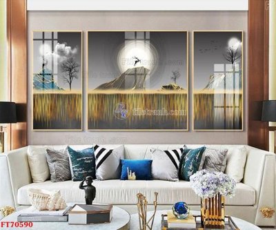 File tranh gốc Tranh treo hiện đại pha lê gương FT70590 (sắc nét từng chi tiết)