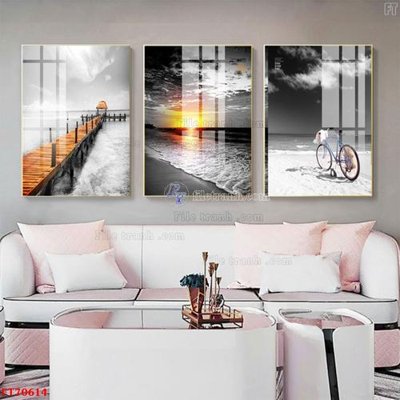 File gốc Tranh treo hiện đại pha lê gương FT70614 (in lụa) chi tiết cao