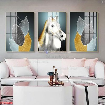 File in lụa Tranh treo hiện đại pha lê gương FT70628 (chất lượng cao) Tranh treo hiện đại pha lê gương FT70628