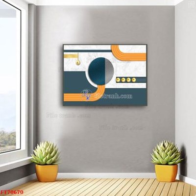 Hình ảnh file gốc Tranh treo hiện đại pha lê gương FT70670 cho in UV