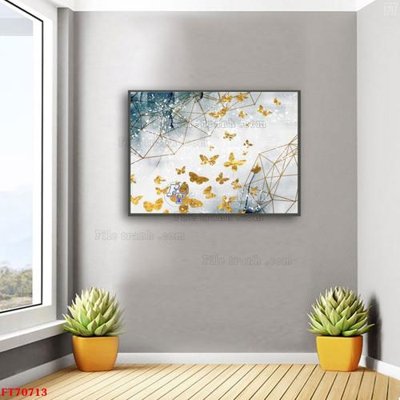 File gốc Tranh treo hiện đại pha lê gương FT70713 (in tráng gương) nghệ thuật