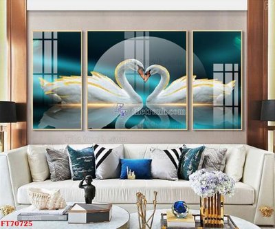 File tranh Tranh treo hiện đại pha lê gương FT70725 (gốc) in backlit film