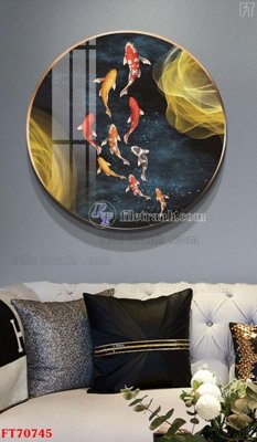 File in trần Tranh treo hiện đại pha lê gương FT70745 (bản gốc) phong cảnh