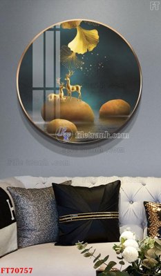File gốc Tranh treo hiện đại pha lê gương FT70757 (in mica) cắt laser