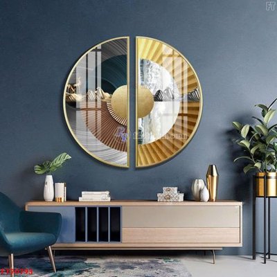 File in ấn Tranh treo hiện đại pha lê gương FT70793 chuyên nghiệp