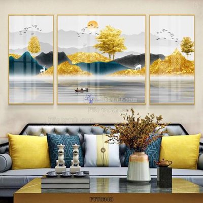 File gốc Tranh treo pha lê gương FT78348 (ảnh chi tiết) để in trần