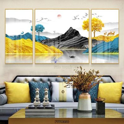 Tải file Tranh treo pha lê gương FT78350 (ảnh gốc) in gạch 3D