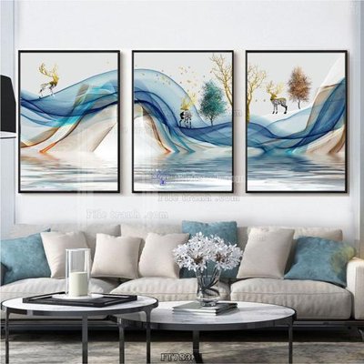 File in trần Tranh treo pha lê gương FT78381 (bản gốc) đại dương