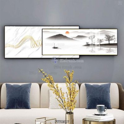 File in mica Tranh treo pha lê gương FT78517 (bản gốc) sắc sảo