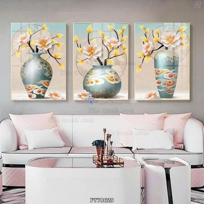 File PSD Tranh treo pha lê gương FT78629 (bản gốc) đã tách nền