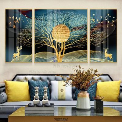 File gốc Tranh treo pha lê gương FT78654 (in tráng gương) nghệ thuật