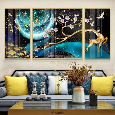 File PSD Tranh treo pha lê gương FT78660 (nguyên bản) cho thiết kế