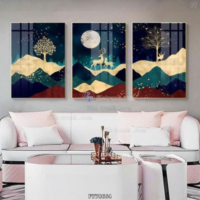 File gốc in ấn Tranh treo pha lê gương FT78664 chất lượng vượt trội