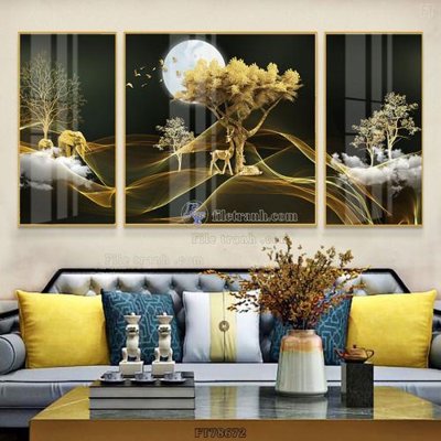 Tải file Tranh treo pha lê gương FT78672 (ảnh gốc) in tranh kính