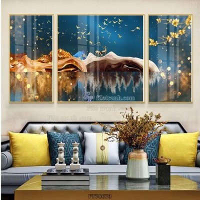 Download file gốc Tranh treo pha lê gương FT78673 (in lụa) cao cấp