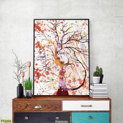 Download file gốc Tranh trang trí lối vào 1 tấm FT8208 (in mica) trang trí