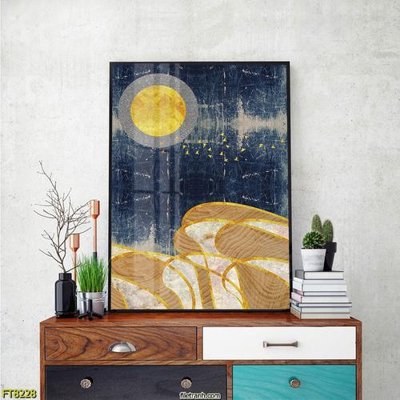 File tranh Tranh trang trí lối vào 1 tấm FT8228 (bản gốc) in lụa dán tường