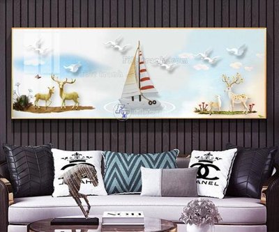 File tranh File tranh hiện đại pha lê gương FT824 (bản gốc) in lụa 5D