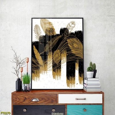 Ảnh gốc Tranh trang trí lối vào 1 tấm FT8279 (độ nét cao) in tráng gương