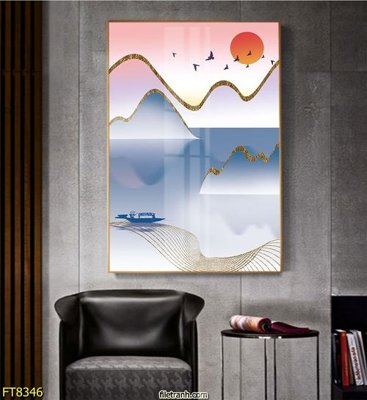 File tranh Tranh trang trí lối vào 1 tấm FT8346 (bản gốc) in lụa dán tường