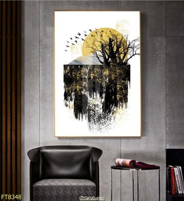 File tranh gốc in trần nhà Tranh trang trí lối vào 1 tấm FT8348 3D