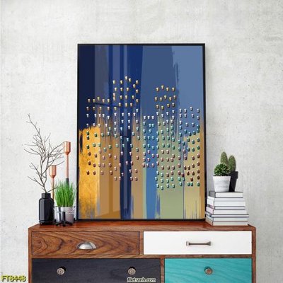 Download file Tranh trang trí lối vào 1 tấm FT8448 (gốc) in mica đèn LED