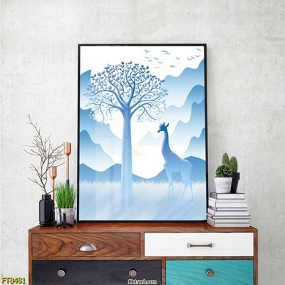 File in trần Tranh trang trí lối vào 1 tấm FT8481 (bản gốc) hoa văn