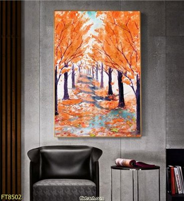 File tranh Tranh trang trí lối vào 1 tấm FT8502 (bản gốc) in lụa 3D