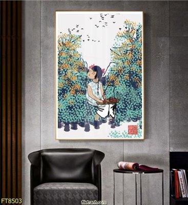 File gốc Tranh trang trí lối vào 1 tấm FT8503 (in ấn) màu sắc trung thực