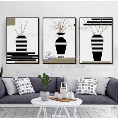 File tranh File tranh hiện đại pha lê gương FT85034 (gốc) in vải canvas