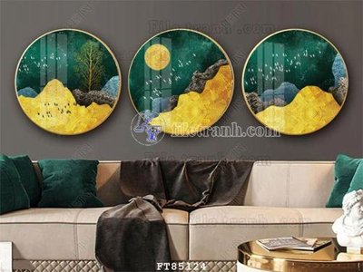 File PSD File tranh hiện đại pha lê gương FT85124 (gốc) cho designer