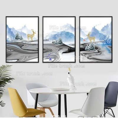 File gốc File tranh hiện đại pha lê gương FT85180 (thiết kế) cho in ấn