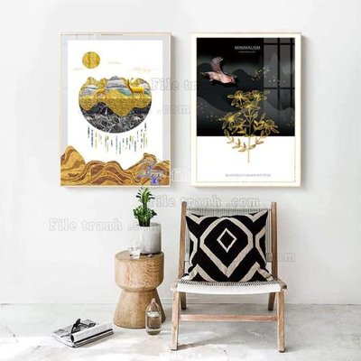 File gốc File tranh hiện đại pha lê gương FT85224 (in lụa) tranh thuận buồm