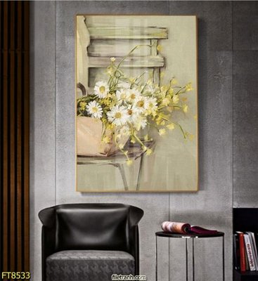 File in lụa Tranh trang trí lối vào 1 tấm FT8533 (phong cảnh) Tranh trang trí lối vào 1 tấm FT8533