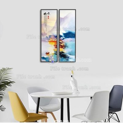 File in ấn File tranh hiện đại pha lê gương FT85395 (bản gốc) cao cấp