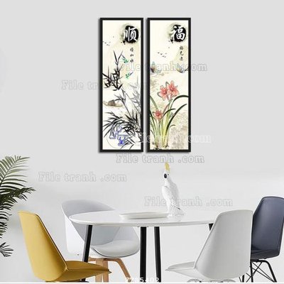 File gốc File tranh hiện đại pha lê gương FT85402 (in mica) cắt laser