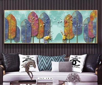 Chi tiết file ảnh File tranh hiện đại pha lê gương FT85524 sắc nét