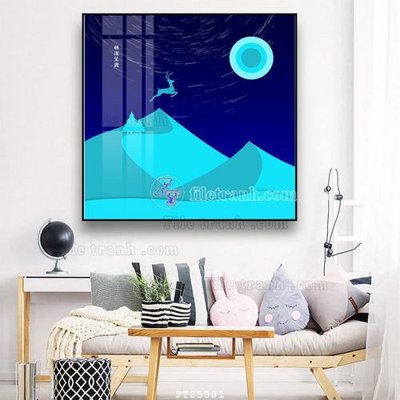 File ảnh File tranh hiện đại pha lê gương FT85581 (gốc) in PP, decal