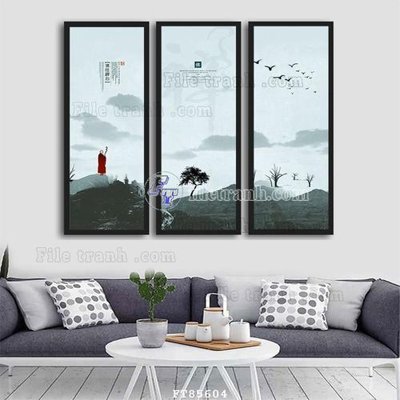 File tranh trang trí File tranh hiện đại pha lê gương FT85604 (file gốc)