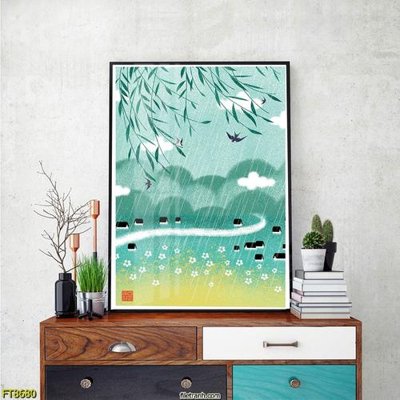 File tranh gốc Tranh trang trí lối vào 1 tấm FT8680 chủ đề hiện đại