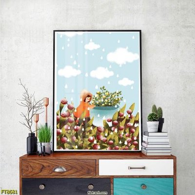File ảnh Tranh trang trí lối vào 1 tấm FT8681 (gốc) in poster