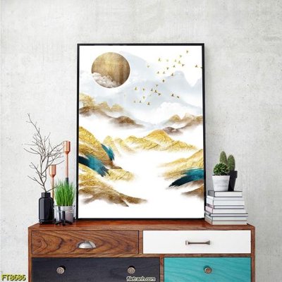 File in mica Tranh trang trí lối vào 1 tấm FT8686 (bản gốc) làm vách ngăn