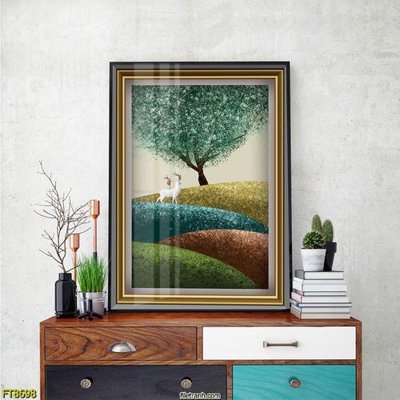 Download file Tranh trang trí lối vào 1 tấm FT8698 (gốc) in mica ốp bếp