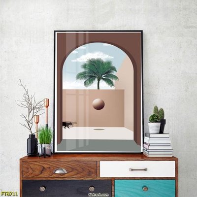 File gốc Tranh trang trí lối vào 1 tấm FT8711 (PNG) nền trong suốt