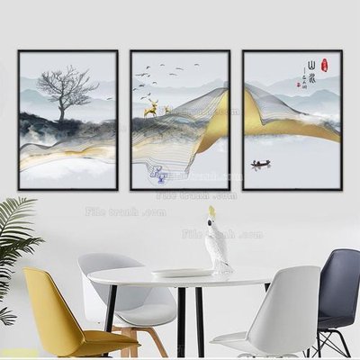 File gốc Tranh treo pha lê gương FT87383 (ảnh chi tiết) để in trần