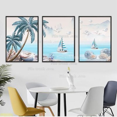 File tranh PSD Tranh treo pha lê gương FT87474 chất lượng cao