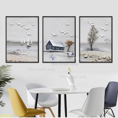 File gốc Tranh treo pha lê gương FT87480 (bản quyền) cho in ấn